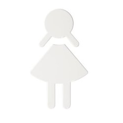 HEWI Pictogramm WC-Symbol FRAU rein-weiss selbstklebend 801.91.020-99 Serie 801