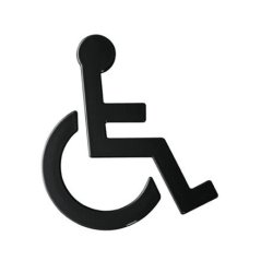 HEWI Pictogramm WC-Symbol ROLLSTUHL tief-schwarz selbstklebend T�r-Symbol 801.91.030-90 Serie 801