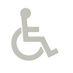 HEWI Pictogramm WC-Symbol ROLLSTUHL licht-grau selbstklebend T�r-Symbol 801.91.030-97 Serie 801