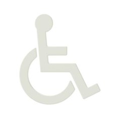 HEWI Pictogramm WC-Symbol ROLLSTUHL rein-weiss selbstklebend T�r-Symbol 801.91.030-99 Serie 801