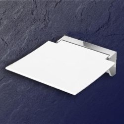 HEWI Klappsitz Duschsitz 350 chrom / signal-weiss 950.51.20590-98 System 100 / 800