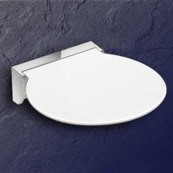HEWI Klappsitz Duschsitz R 380 chrom / signal-weiss 950.51.22590-98 System 100 / 800