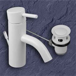 Ideal Standard Bad-Armaturen Sanit�r-Serie Mara    Ideal Standard Einhebel-Waschtischmischer DN15 A 9005-AA-rein-weiss RAL 9010   Hochwertig beschichtete Armatur f�r exclusive Farbnuancen in Sanit�r-, RAL- oder Designfarben aus unserem Programm f�r Accessoires und Armaturen-Beschichtung f�r frische Design-Akzente im Badezimmer.  Ideal Standard Einhebelmischer f�r Waschtisch, Waschtischbatterie,...