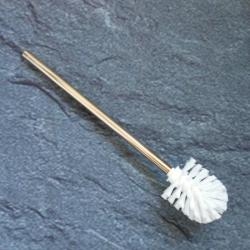 Keuco Amaro Toilettenb�rste Griff edelmessing 01864-EM B�rstenkopf weiss 68 mm B�rstengarnitur 01864