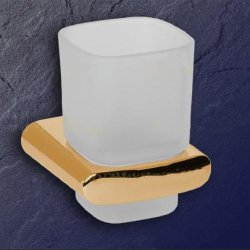 Keuco Elegance NEU Glashalter 11650 gold 11650019000-GO Wandmodell Echtkristall-Glas vergoldet