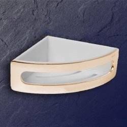Keuco Elegance NEU Eckschwammkorb 11657 edelmessing weiss 11657010000-EM Seifenkorb Duschkorb