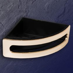 Keuco Elegance NEU Eckschwammkorb 11657 edelmessing anthrazit 11657010001-EM Seifenkorb Duschkorb