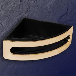 Keuco Elegance NEU Eckschwammkorb 11657 gold anthrazit 11657010001-GO vergoldet Seifenkorb Dusch