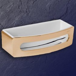 Keuco Elegance NEU Schwammkorb 11658 edelmessing weiss 11658010000-EM Seifenkorb Duschkorb
