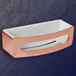 Keuco Elegance NEU Schwammkorb 11658 kupfer-poliert weiss 11658010000-KU Seifenkorb Duschkorb