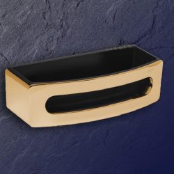 Keuco Elegance NEU Schwammkorb 11658 gold anthrazit 11658010001-GO vergoldet Seifenkorb Duschkorb