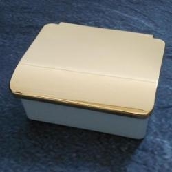 Keuco Elegance NEU Feuchtpapierbox gold 11667 Porzellan weiss mit Deckel 11667013000-GO vergoldet