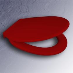 Pagette WC-Sitz Exclusiv rubin-rot mit Deckel Scharniere Edelstahl 790821602-RO HEWI 33 / RAL 3003
