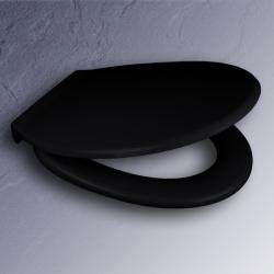 Pagette WC-Sitz Exclusiv schwarz mit Deckel Scharniere Edelstahl 790821601