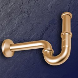 Viega Plus-Siphon 1 1/4 messing-matt R�hrengeruchsverschluss R�hrensiphon Sifon Traps 101572-EM-M