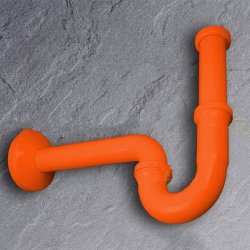 Viega Plus-Siphon 1 1/4 orange R�hrengeruchsverschluss R�hrensiphon Sifon Traps 101572-RAL 2008