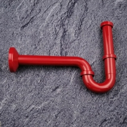 Viega Plus-Siphon 1 1/4 rubin-rot R�hrengeruchsverschluss R�hrensiphon Sifon Traps 101572-RAL 3003