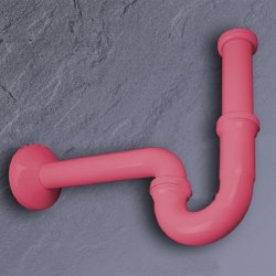 Viega Plus-Siphon 1 1/4 pink R�hrengeruchsverschluss R�hrensiphon Sifon Traps 101572-RAL 4003
