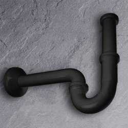 Viega Plus-Siphon 1 1/4 tief-schwarz R�hrengeruchsverschluss R�hrensiphon Sifon Traps 101572-SW