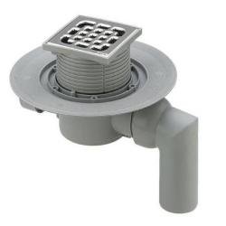 Viega Badablauf Advantix 556884 DN 50 Kugelgelenk 90 Grad Edelstahlrost 100 x 100 mm Modell 4911.6