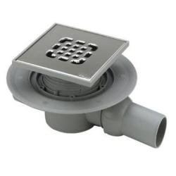 Viega Badablauf Advantix 557119 DN 50 extraflach Edelstahlrost 100 x 100 mm Zul. DN 40 Modell 4935.1 Edelstahlrost 100 x 100mm