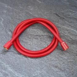 Brauseschlauch Rot 125 cm 031125 RO Metall Duschschlauch DN 15 Konus 1/2 �berwurf 