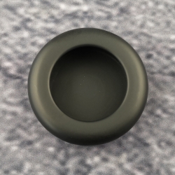 HEWI 538.75MLB 90 Muschelgriff rund ø 75/ 70 mm Matt Tiefschwarz