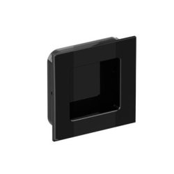 HEWI 544.60 90 Muschelgriff eckig Tiefschwarz 60 x 60 mm