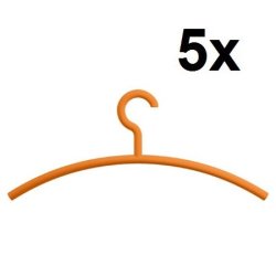 HEWI Edition Matt Kleiderbügel 5er Set Orange Matt 570.1B 24