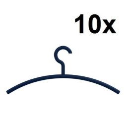 HEWI Edition Matt Kleiderb�gel 10er Set Stahlblau Matt 570.1B 50 