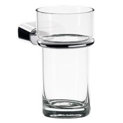 Emco Logo 2 Glashalter Chrom mit Kristallglas klar 302000101