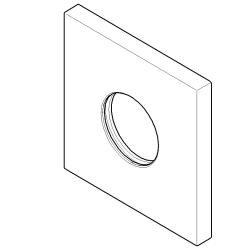 Dornbracht Rosette 78 x 8 mm 092778021-00 Chrom für Waschtisch Siphon