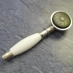 Dornbracht Madison Handbrause 28002970-06 Platin matt mit Porzellangriff