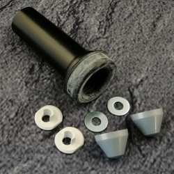 Geberit Ersatzteil 152.608.46.1 PE Ablaufmanschette f�r Urinal mit 2 chromfarbigen Abdeckkappen