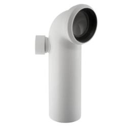 Geberit Ersatzteil 152.616.11.1 WC-Ablaufbogen 90 Grad in PP links mit eingeschwei�tem Gewindest. 