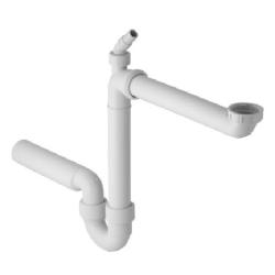 Geberit Spültisch Ablauf 152.885.11.1 für Spüle mit 1 Becken 1 1/2 x 40 mm mit Schlauchanschluss
