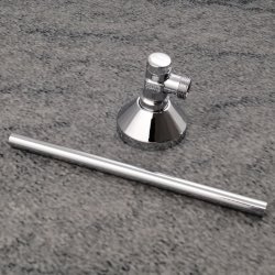 Geberit Ersatzteil 215.085.21.1 Eckventil 1/2 mit Rohr verchromt Rosette und Quetschverschraubung