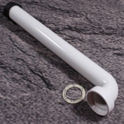 Geberit Ablaufrohr mit �berwurfmutter Kunststoff weiss 240.865.11.1  
