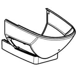Geberit Verschalung AP 250.053.11.1 Weiss-Alpin für Dusch-WC Balena 8000 AquaClean 8000plus