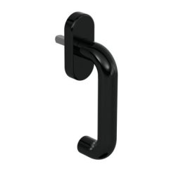 HEWI Fenstergriff 111FG.1 90 Tiefschwarz VK 7x30 mm 90 Grad Rastung