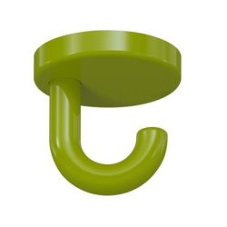 HEWI Unterkopfhaken 40 mm Apfelgrün 477.90.040 74 mit Rosette