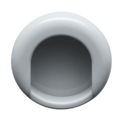 HEWI 535.75ML 95 Muschelgriff rund ø 75 mm Felsgrau Einlass 70 mm