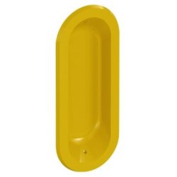 HEWI 542 18 Muschelgriff oval 95/ 38 mm Senfgelb Einlass 82/ 30 mm