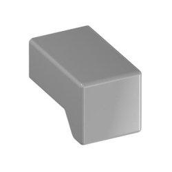 HEWI 547.15 95 Möbelknopf eckig 15 x 15 mm Felsgrau Länge 25 mm