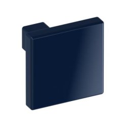 HEWI 547.32.2 50 Möbelknopf eckig 32 x 32 mm Stahlblau Länge 30 mm
