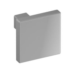 HEWI 547.32.2 95 Möbelknopf eckig 32 x 32 mm Felsgrau Länge 30 mm