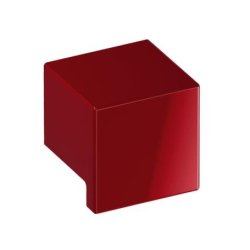 HEWI 547.32.4 33 Möbelknopf eckig 32 x 32 mm Rubinrot Länge 30 mm
