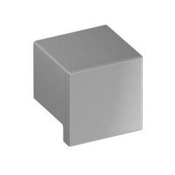 HEWI 547.32.4 95 Möbelknopf eckig 32 x 32 mm Felsgrau Länge 30 mm