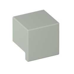 HEWI 547.32B4 95 Möbelknopf eckig 32 x 32 mm Matt Felsgrau