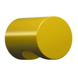 HEWI 557.20 18 Möbelknopf rund ø 20 mm Senfgelb Länge 28 mm